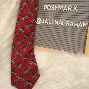 Music saxophone necktie Robert Talbot silk Italy